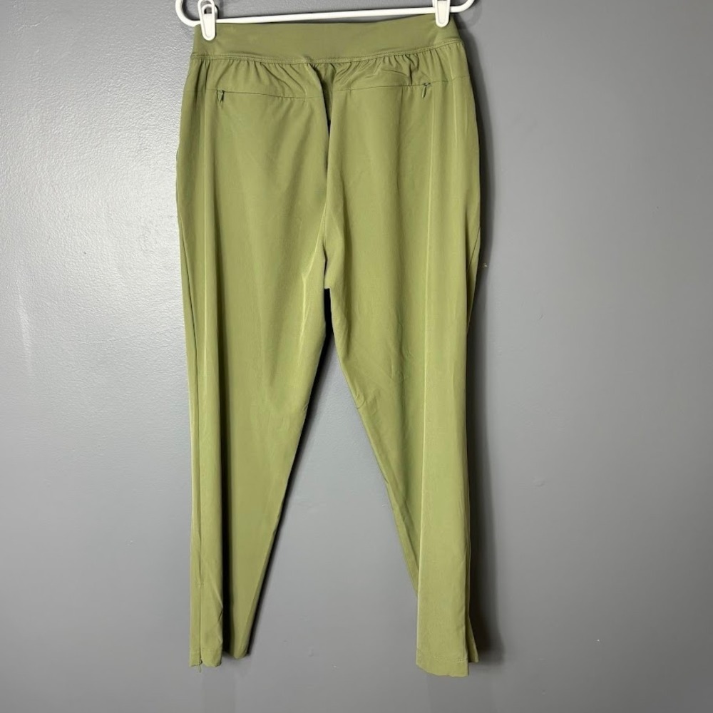 Tommy Bahama Golf Womens Pants L Olive Green Stretch‎ Tapered Ankle Zip - Picture 2 of 10